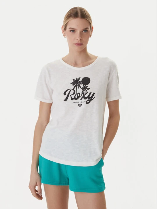 Zdjęcie produktu Roxy T-Shirt Oceanwave ERJZT06096 Biały Loose Fit
