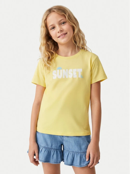 Zdjęcie produktu Roxy T-Shirt Orchid Art ERGZT04142 Żółty Regular Fit