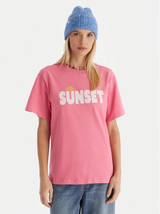 Zdjęcie produktu Roxy T-Shirt Sunnyoversize Easy ERJZT06033 Różowy Oversize