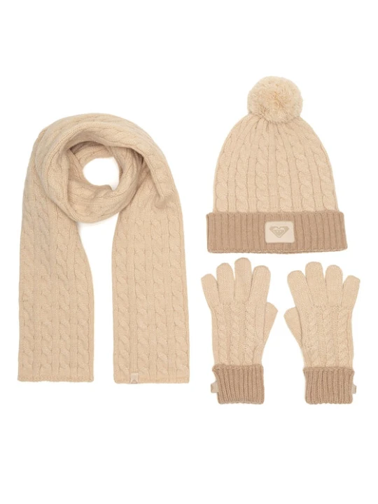 Zdjęcie produktu Roxy Zestaw czapka, szalik i rękawiczki RX-KF-001-AW24 Beżowy