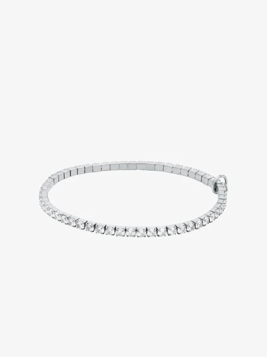 Zdjęcie produktu Rozciągliwa bransoletka tenisowa z kryształkami pavé Michael Kors SREBRNY (Srebrny)