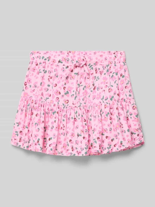 Zdjęcie produktu Rozkloszowana mini spódnica z czystej wiskozy model 'ZALINA' Only Różowy
