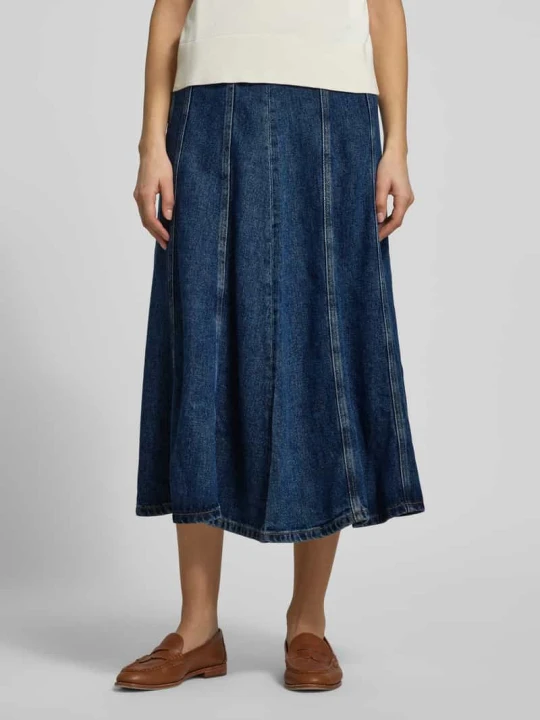 Zdjęcie produktu Rozkloszowana spódnica jeansowa z lyocellu Tommy Hilfiger Jeansowy niebieski
