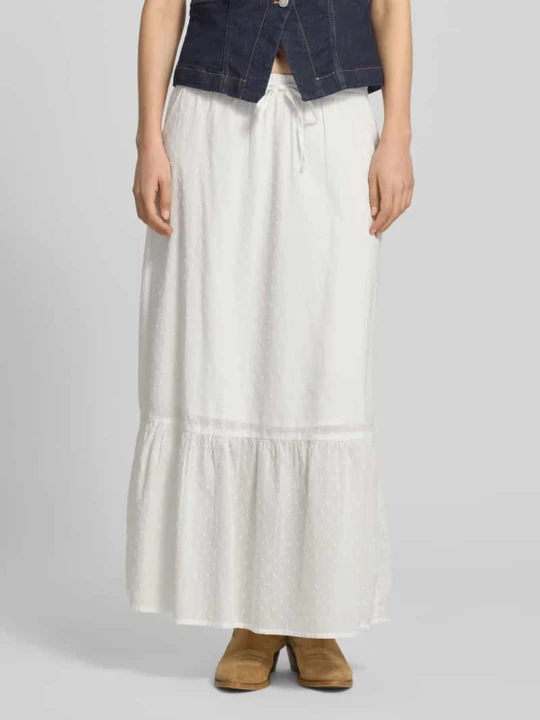 Zdjęcie produktu Rozkloszowana spódnica maxi z czystej bawełny model 'TRINE' Vero Moda Biały