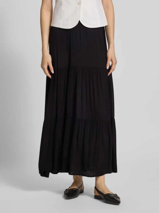 Zdjęcie produktu Rozkloszowana spódnica maxi z czystej wiskozy model 'MIKKA' Only Czarny