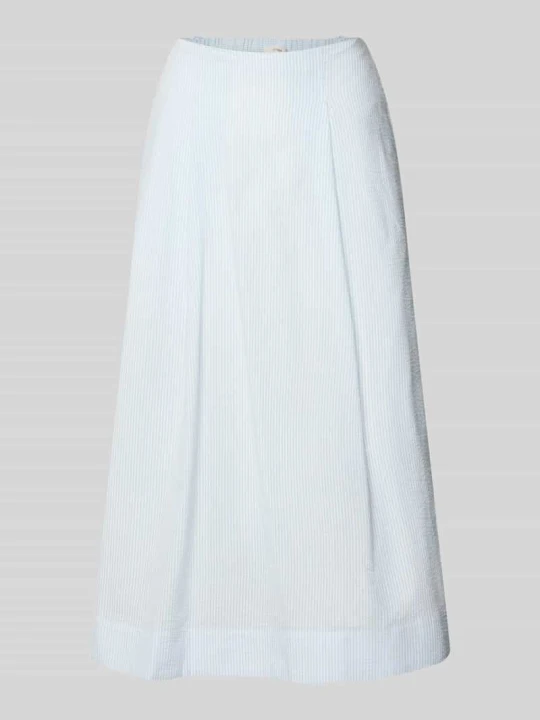 Zdjęcie produktu Rozkloszowana spódnica midi z czystej bawełny ekologicznej model 'HANNAH' Selected Jasnoniebieski
