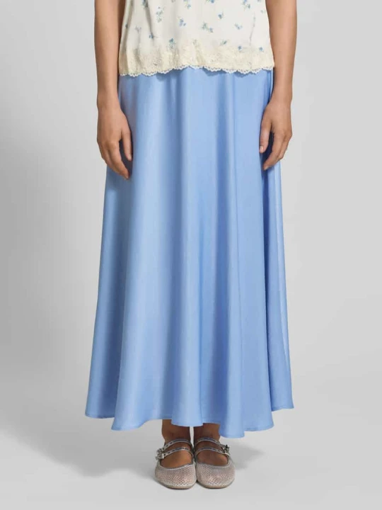 Zdjęcie produktu Rozkloszowana spódnica midi z mieszanka wiskozy model 'MIRA' Vero Moda Jasnoniebieski