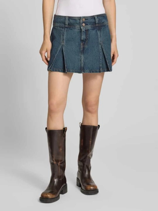 Zdjęcie produktu Rozkloszowana spódnica mini z czystej bawełny Levi's Ciemnoniebieski