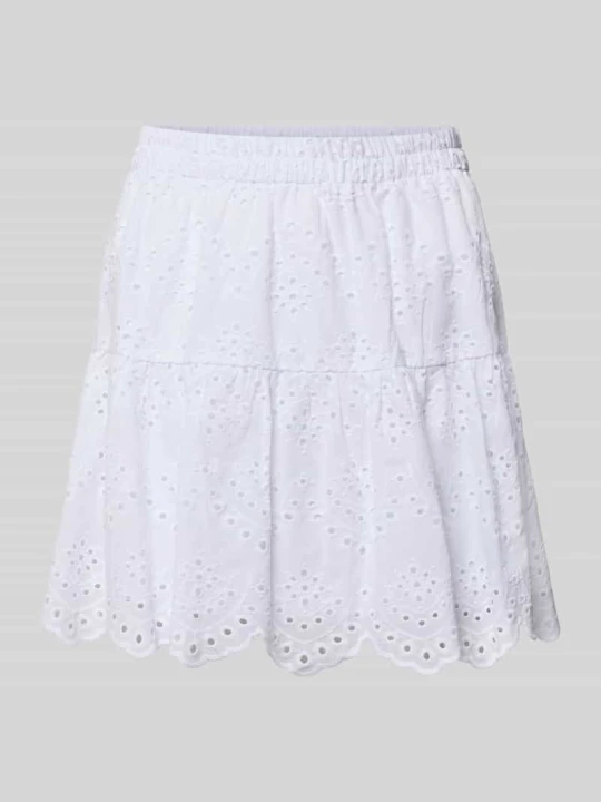 Zdjęcie produktu Rozkloszowana spódnica mini z czystej bawełny model 'PCVILDE' Pieces Biały