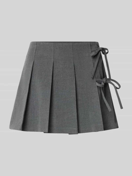 Zdjęcie produktu Rozkloszowana spódnica mini z dodatkiem wiskozy model 'MELANIE' Only Antracytowy melanż