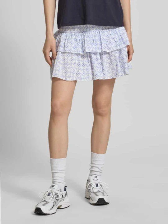 Zdjęcie produktu Rozkloszowana spódnica mini z falbanami model 'ZOEY' Only Biały