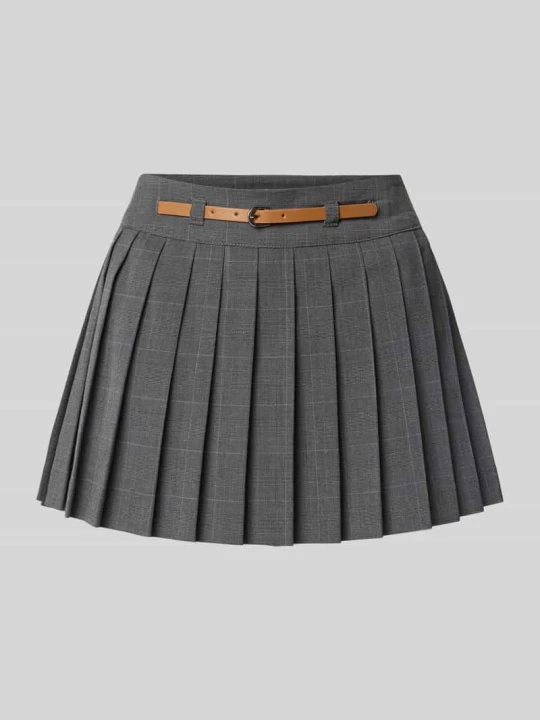 Zdjęcie produktu Rozkloszowana spódnica mini z plisami model 'LENIA' Only Antracytowy