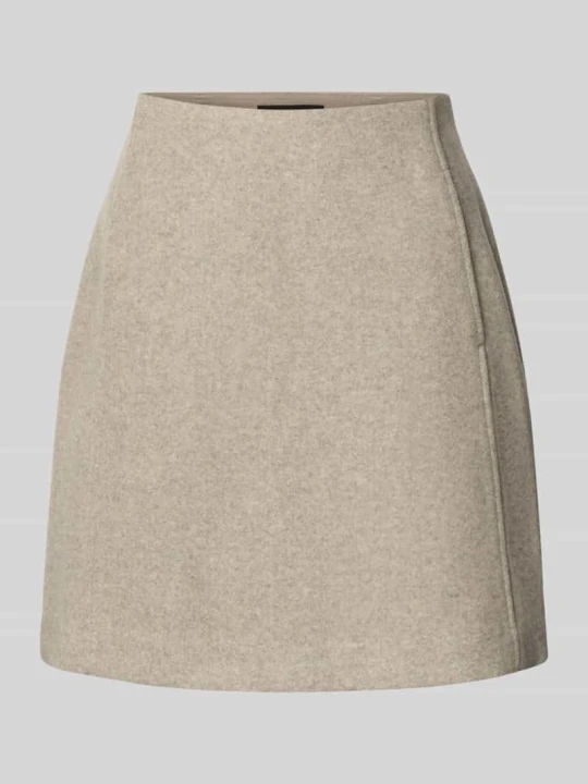 Zdjęcie produktu Rozkloszowana spódnica mini z wszytym zamkiem błyskawicznym model 'FORTUNEALLISON' Vero Moda Beżowy