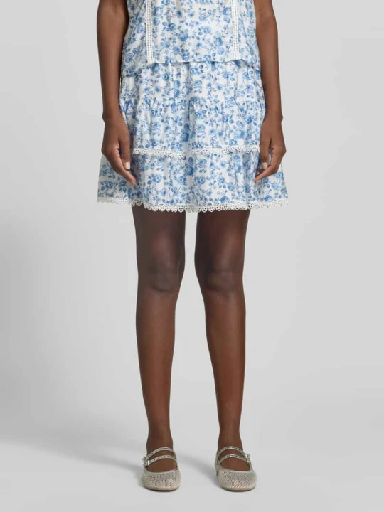 Zdjęcie produktu Rozkloszowana spódnica z mieszanka wiskozy model 'BLISS' Vero Moda Jasnoniebieski