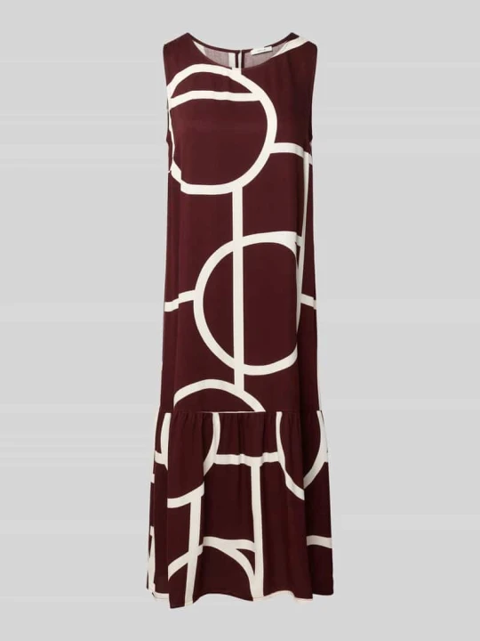 Zdjęcie produktu Rozkloszowana sukienka casualowa z czystej wiskozy model 'Wicy atelier' Opus Bordowy