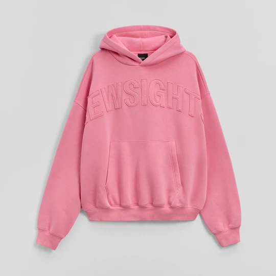 Zdjęcie produktu Różowa bluza boxy z kapturem i napisem House
