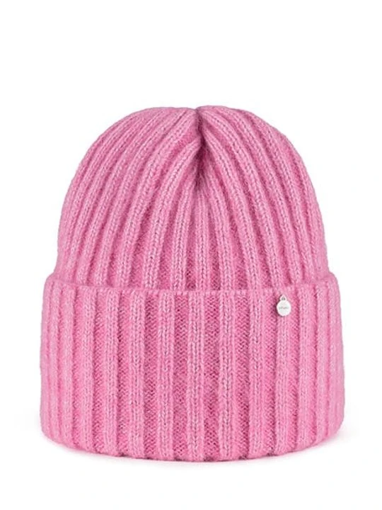 Zdjęcie produktu Różowa czapka damska beanie z alpaką Olsen