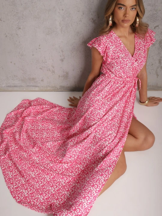 Zdjęcie produktu Różowa Sukienka z Wiskozy Appamene Rosa