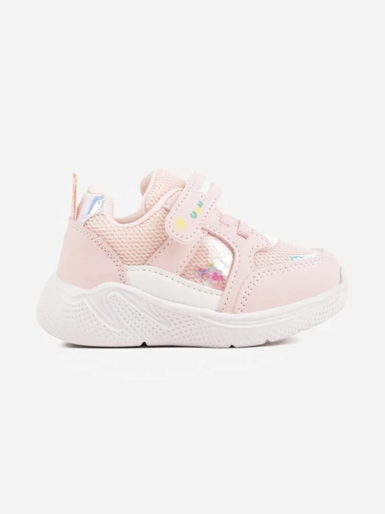 Zdjęcie produktu Różowe Buty Sportowe Sneakersy na Grubej Podeszwie z Metalicznymi Ozdobami Salanore Apawwa
