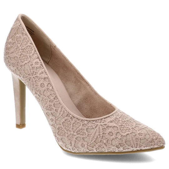 Zdjęcie produktu Różowe Czółenka Marco Tozzi Eleganckie Buty Na Obcasie