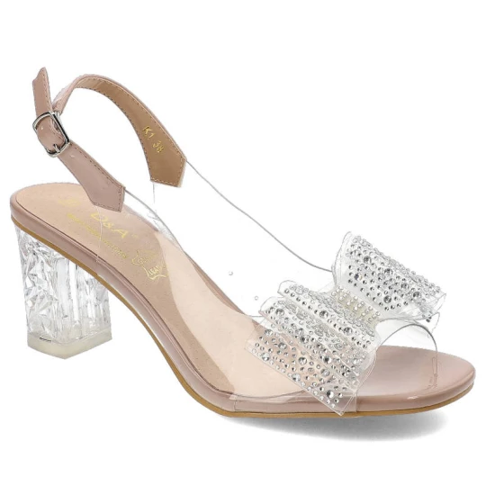 Zdjęcie produktu Różowe Sandały S.Barski Eleganckie Buty Na Słupku