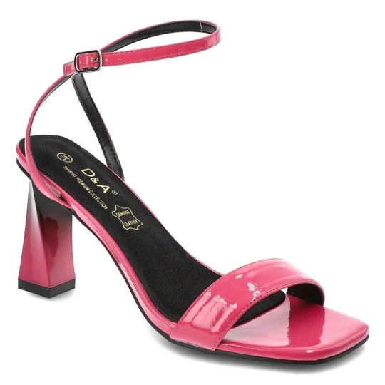 Zdjęcie produktu Różowe Sandały S.Barski Eleganckie Buty Na Słupku