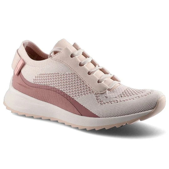 Zdjęcie produktu Sneakersy damskie Tamaris, wykonane z oddychającej dzianiny z klasycznym sznurowaniem oraz lekką podeszwą o wyraźnym bieżniku, różowe, 1-23725-24-596
