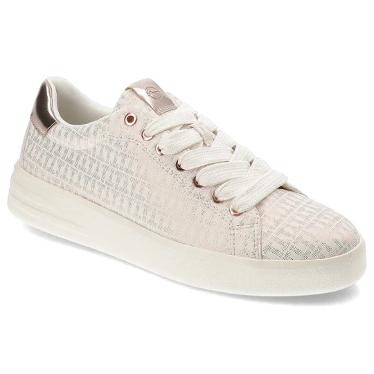 Zdjęcie produktu Różowe Sneakersy Tamaris Wygodne Obuwie Damskie biały