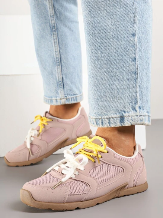 Zdjęcie produktu Różowe Sneakersy z Dwoma Parami Sznurówek Silfita Super Mode