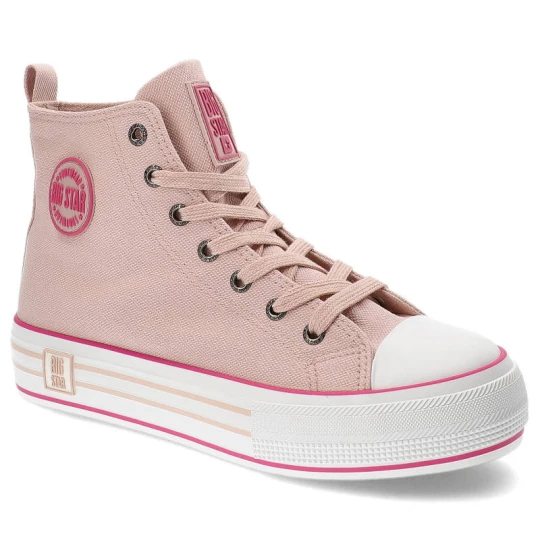 Zdjęcie produktu Różowe Trampki Big Star Damskie Stylowe Buty