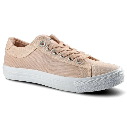 Zdjęcie produktu Trampki damskie Lee Cooper, wykonane z materiału tekstylnego o gładkiej strukturze z klasycznym sznurowaniem, różowe, LCWL-20-31-012