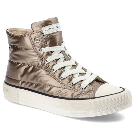 Zdjęcie produktu Różowe Trampki Tommy Hilfiger Modne Pikowane Buty Damskie