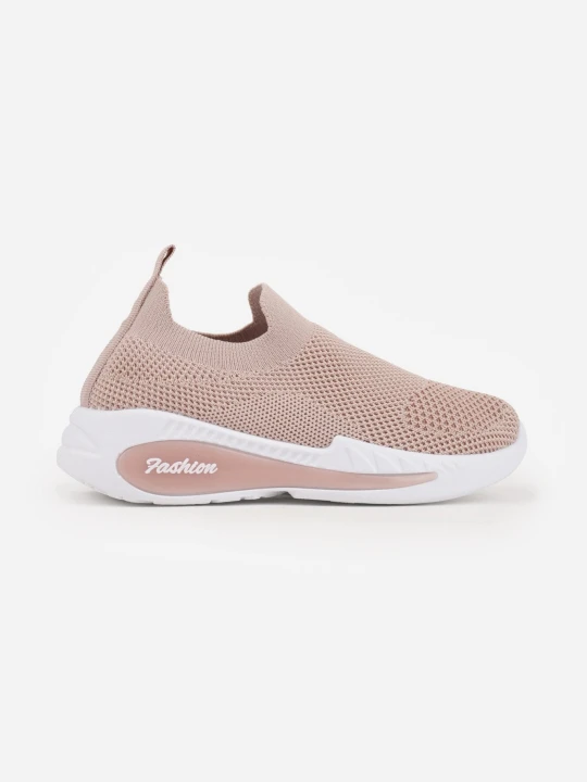 Zdjęcie produktu Różowe Wsuwane Buty Sportowe Sneakersy z Siateczkową Cholewką Oaradah Modern World