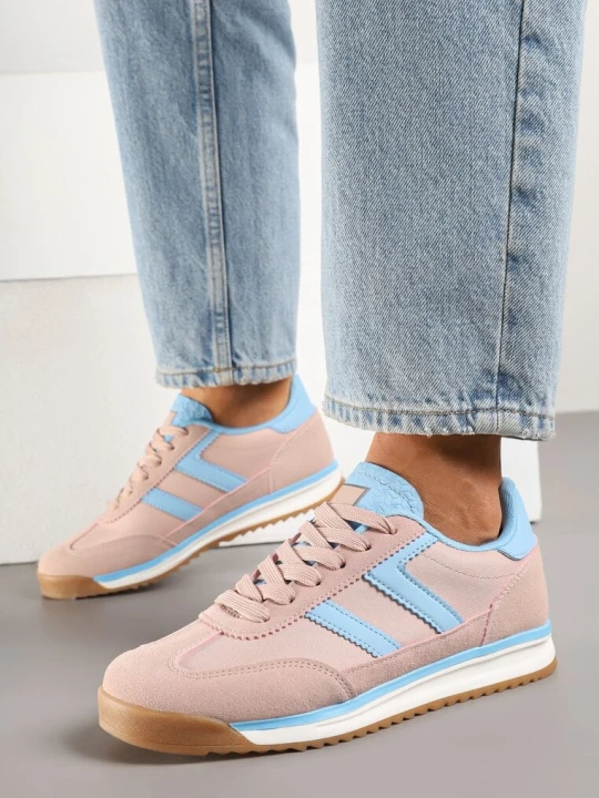 Zdjęcie produktu Różowo-Niebieskie Sneakersy z Geometrycznym Wzorem Eravania Be.Sport