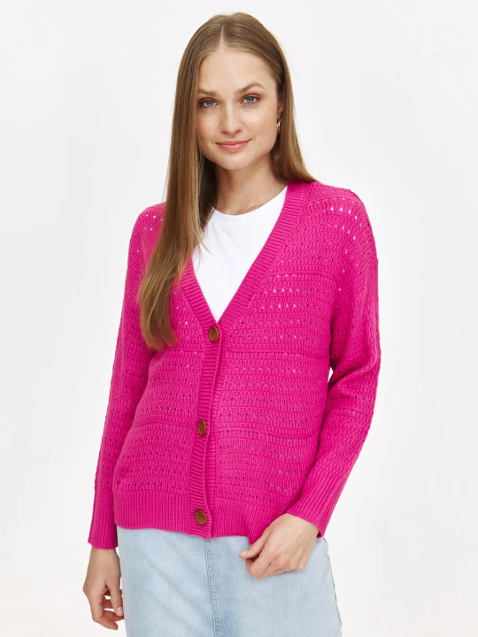Zdjęcie produktu Różowy kardigan w stylu casual TOP SECRET