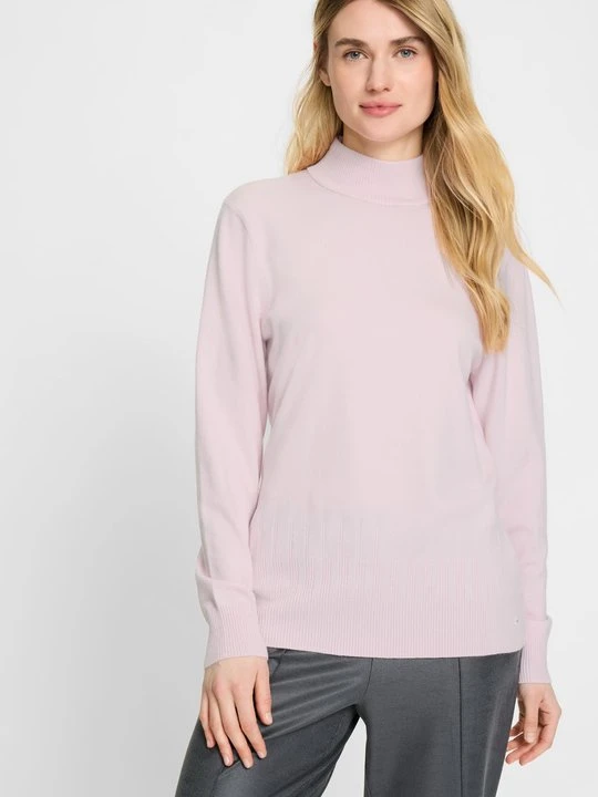 Zdjęcie produktu Różowy sweter damski Eva ze stójką – Cosmic Chic Olsen
