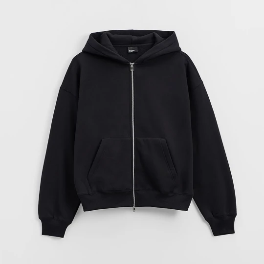 Zdjęcie produktu Rozpinana bluza basic z kapturem czarna House