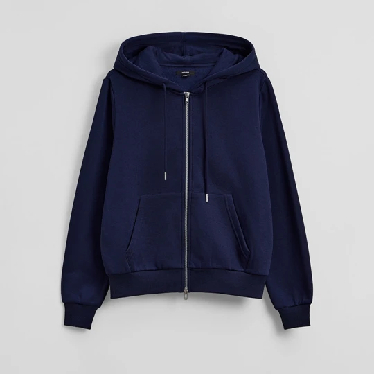 Zdjęcie produktu Rozpinana bluza basic z kapturem granatowa House
