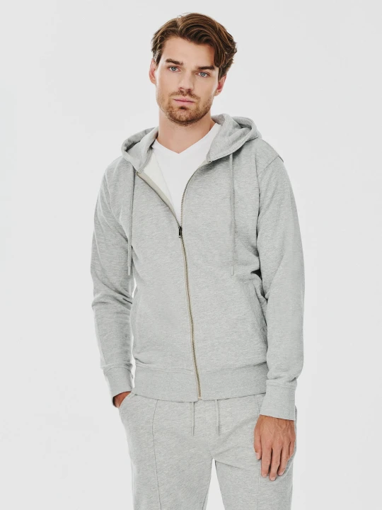 Zdjęcie produktu Rozpinana bluza dresowa w szarym kolorze Pako Lorente