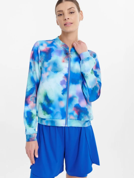 Zdjęcie produktu Rozpinana bluza sportowa z efektem tie dye Greenpoint niebieski
