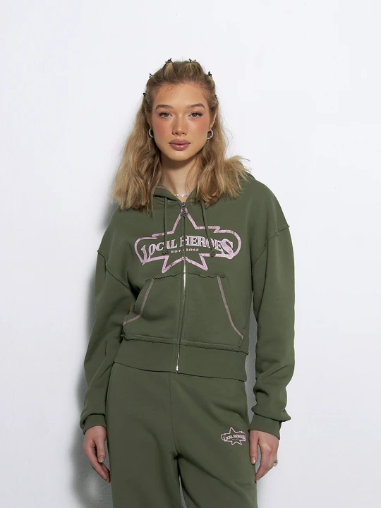 Zdjęcie produktu Rozpinana bluza superstar zielona Local Heroes