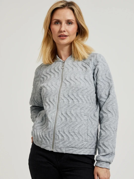 Zdjęcie produktu Rozpinana bluza szara Moodo