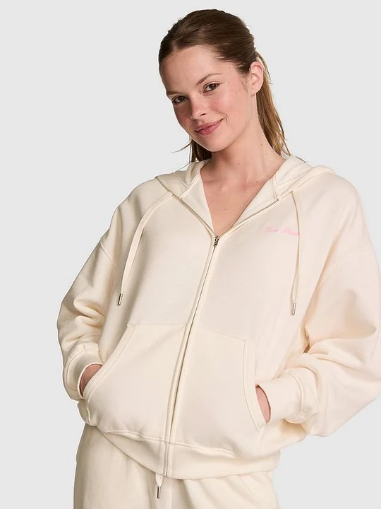 Zdjęcie produktu Rozpinana bluza z kapturem Campus Fleece Victoria's Secret Szary