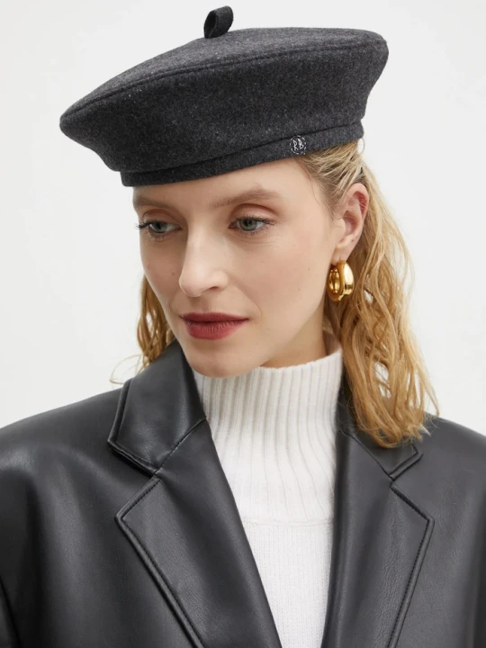 Zdjęcie produktu Ruslan Baginskiy beret wełniany szary
