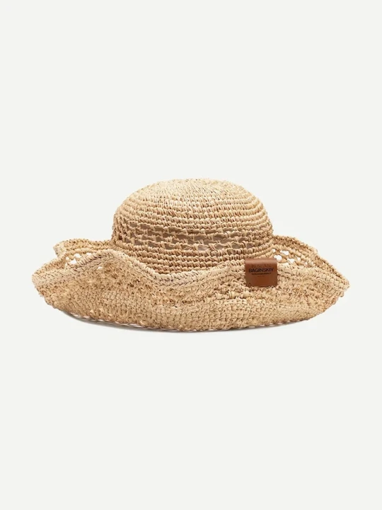 Zdjęcie produktu RUSLAN BAGINSKIY kapelusz słomkowy damski Bucket Hat beżowy