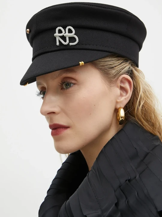 Zdjęcie produktu RUSLAN BAGINSKIY kaszkiet Pierced Baker Boy Cap czarny