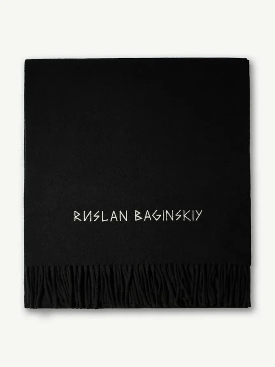 Zdjęcie produktu RUSLAN BAGINSKIY szalik damski wełniany Wool Scarf czarny