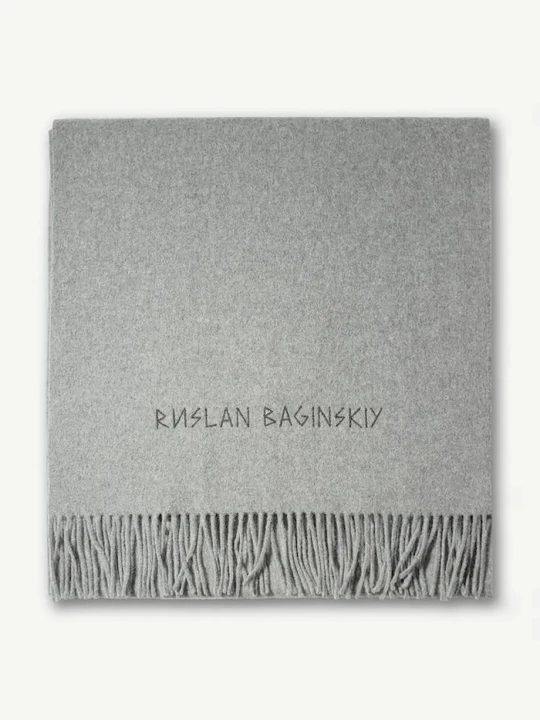 Zdjęcie produktu RUSLAN BAGINSKIY szalik damski wełniany Wool Scarf szary