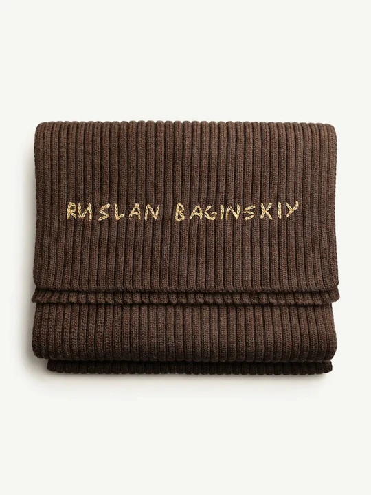 Zdjęcie produktu RUSLAN BAGINSKIY szalik wełniany brązowy