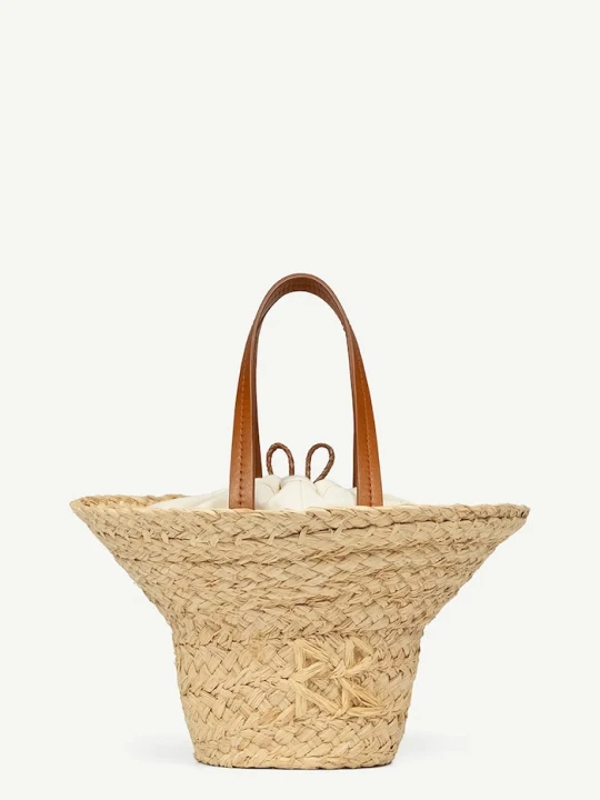Zdjęcie produktu RUSLAN BAGINSKIY torebka koszyk damska pleciona Ruslan Baginskiy Hat Shaped Bag beżowy